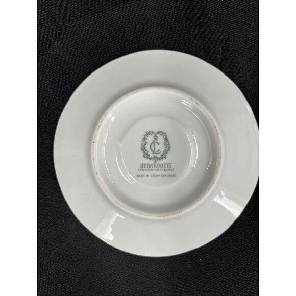 BERNADOTTE CZECH REPUBLIC WILDLIFE GROUSE ESPRESSO DEMITASSE CUP & SAUCER - Picture 3 of 12